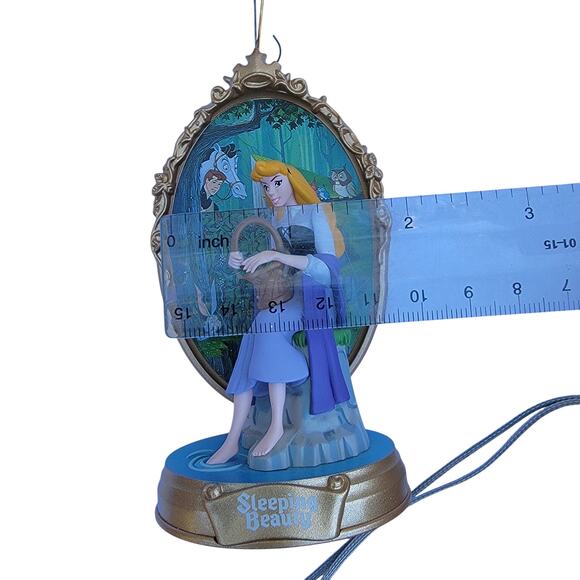 Vintage Disney Sleeping Beauty Ornament Aurora in Forest Scene - Picture 9 of 10